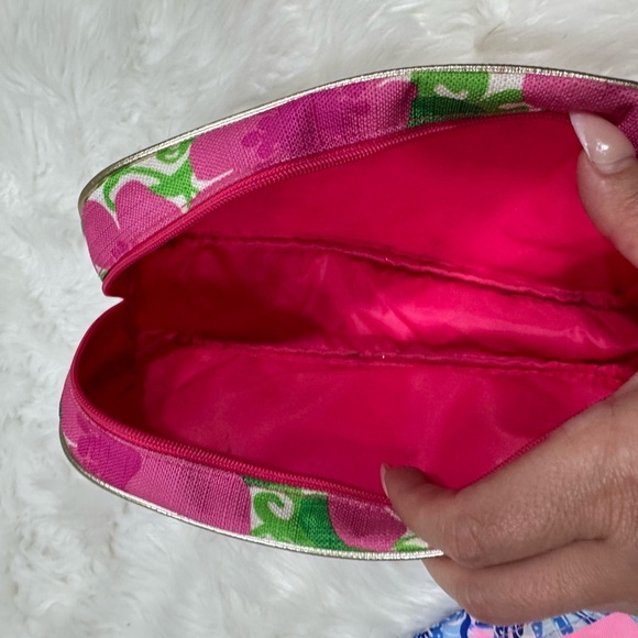 Lilly Pulitzer Cosmetic Bag Set - Pink and Blue Floral - Picture 8 of 10